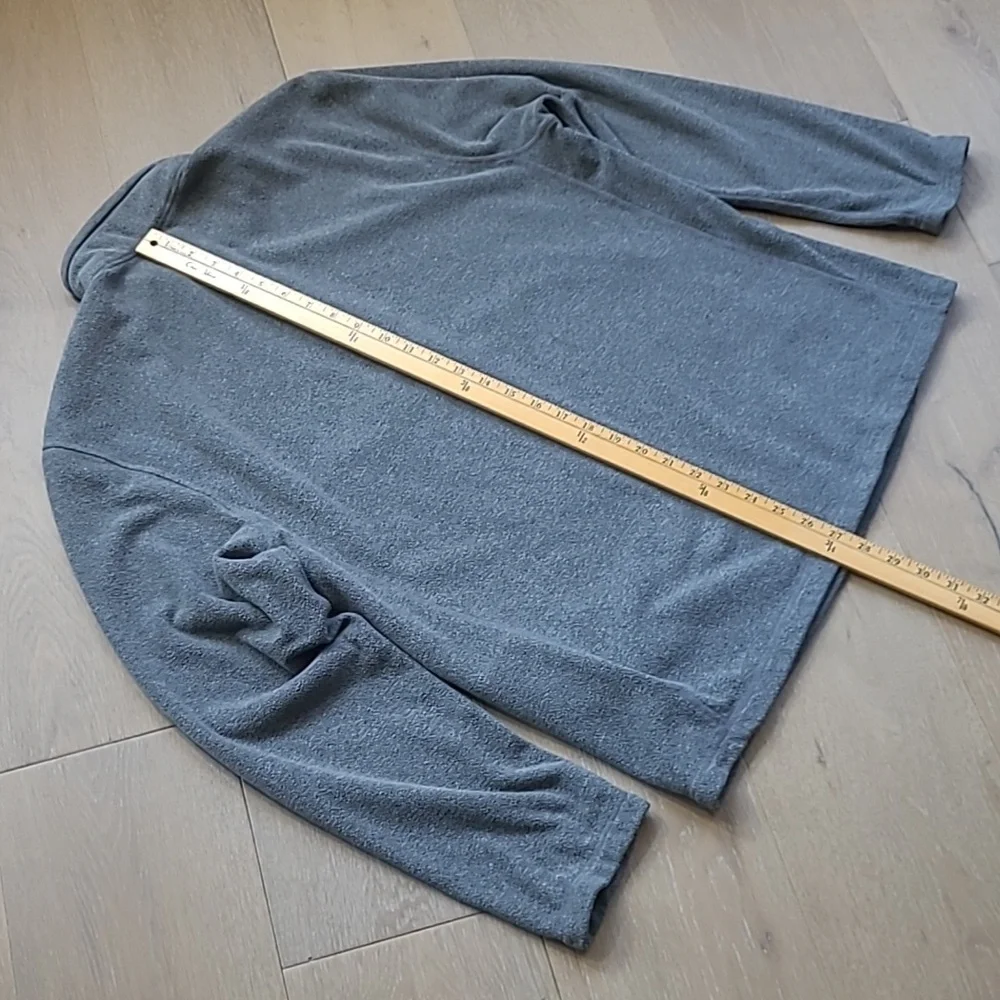 The North Face Sweatshirt Men's sz L Grey Fleece 1/4 Zip Pull Over Sweatshirt